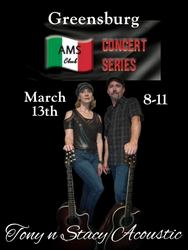 AMS Concert Series presents: Tony and Stacy, Acoustic Duo