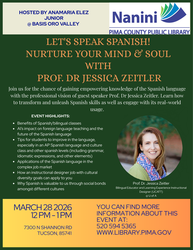 Let's Speak Spanish! Nurture Your Mind and Soul with Prof. Dr. Jessica Zeitler