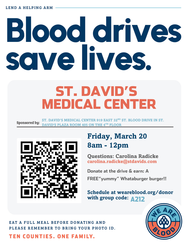 Blood Drives Save Lives: St. David's Medical Center