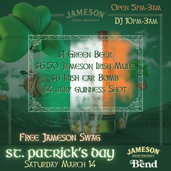 St. Paddy’s Week at The Bend Liquor Lounge