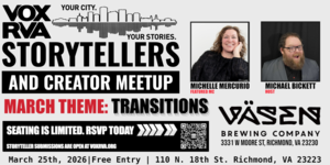 VOXRVA Storytellers & Creator Meetup (March Theme: Transitions)
