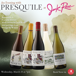 Presqu'ile Winery Dinner at Jack Rose