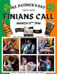 Live Irish music - celebrate St. Patrick's Day with Finians Call at Old Princeton Landing