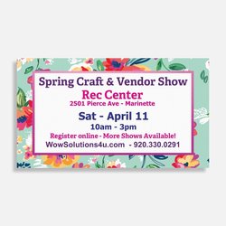 Rec Center Spring Craft & Vendor Show