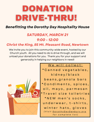 Donation Drive-Thru Event in Newtown!