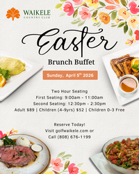 Easter Brunch Buffet at Waikele Country Club