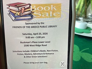Friends of the Greece Public Library Book Sale