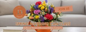 Spring Watering Can Flower Arrangement - Bellflower Workshop