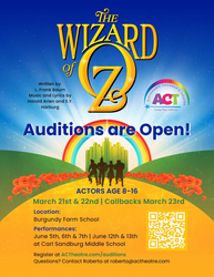 Wizard of Oz Auditions with the Alexandria Children's Theatre