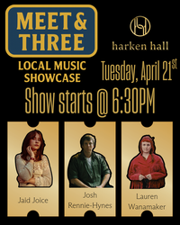 Meet & Three: Local Music Showcase Set for April 21 at Harken Hall