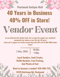 40th Business Anniversary Vendor Event