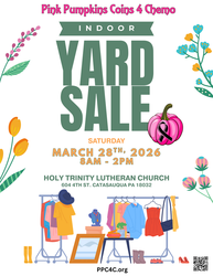 Pink Pumpkins Coins 4 Chemo Indoor Yard Sale