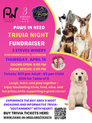 Paws In Need Trivia Night Fundraiser