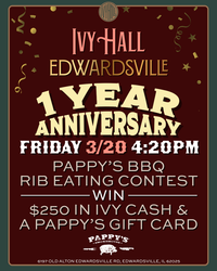 Ivy Hall Edwardsville 1-Year Anniversary – Pappy's BBQ Rib Eating Contest