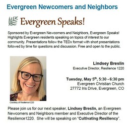 Evergreen Newcomers and Neighbors Presents Evergreen Speaks!