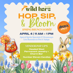 Hop, Sip, & Bloom Spring Brunch Party at Wild Hare Bar Garden