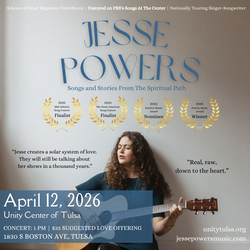 Nationally Touring Singer-Songwriter Jesse Powers at Unity Center of Tulsa