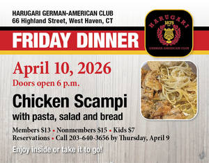 Harugari Chicken Scampi Dinner