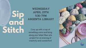 Sip And Stitch: Fiber Arts Club