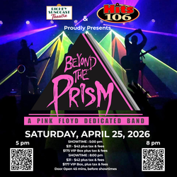 Richey Sun coast Theatre & Hits 106 Present “Beyond the Prism – A Tribute to Pink Floyd”