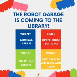 The Robot Garage is Coming to the Library!