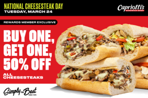 Celebrate National Cheesesteak Day at Capriotti’s