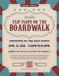 Galleria Fort Lauderdale’s 21st Annual Flip Flops on the Boardwalk, Presented by The Daly Family