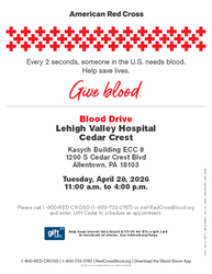 Lehigh Valley Jefferson Hospital Cedar Crest Community Blood Drive