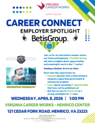 Virginia Career Works – Capital Region’s April 2026 Career Connect