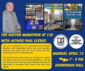 "Boston Marathon at 130" talk by author Paul Clerici