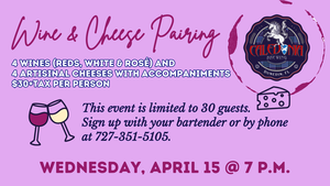 Wine & Cheese Pairing at Caledonia Brewing on Wednesday, April 15