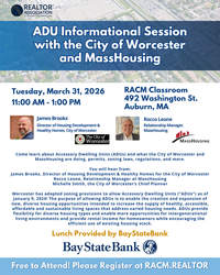 ADU Informational Session with the City of Worcester and MassHousing