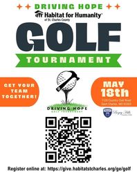 'Driving Hope' Golf Tournament to Support Local Efforts for Habitat for Humanity St. Charles Count