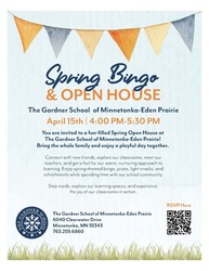 Spring Bingo & Open House at The Gardner School Minnetonka-Eden Prairie