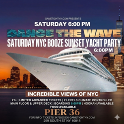 NYC DANCE THE WAVE BOOZE CRUISE SATURDAY SUNSET YACHT PARTY 2026