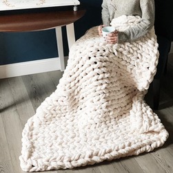 COZY CHUNKY KNIT BLANKET WORKSHOP!!