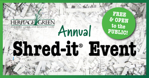 Community shred event at Heritage Green