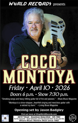 COCO MONTOYA - Live and Onstage @ World Records - Friday April 10, 2026