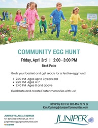 Community Easter Egg Hunt at Juniper Village at Newark