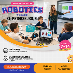 In-Person Free Robotics/Math Workshop for Kids at St. Petersburg, FL (7-14)