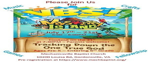 Mechanicsville Baptist Church Vacation Bible School, Mystery Island, Tracking Down the One True God!