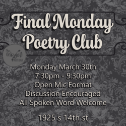 Final Monday Poetry Club - Free Event