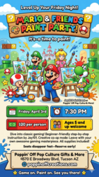 🎨🍄 Level Up Your Friday Night with a Mario & Friends Paint Party! 🍄🎨