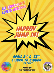 🎭✨ NEW EVENT SERIES AT POPPIN’ OFF! – COMEDY IMPROV NIGHTS! ✨🎭