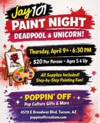 Get ready for a paint night that’s a little chaotic... a little adorable... and 100% Deadpool energy. 🎨