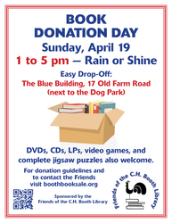 Booth Friends Spring Book Donation day