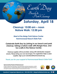 Earth Day Beach & Park Cleanup, Nature Walk, Crafts