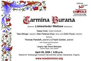 New Dominion Chorale Presents: Carmina Burana