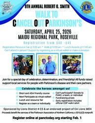 9th Annual Robert G. Smith  Walk to Cancel Out Parkinson's