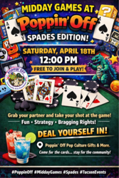 🂡 Midday Games at Poppin’ Off — Spades Edition @ Poppin' Off  🂡